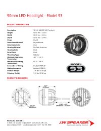 Product Spec Sheet
